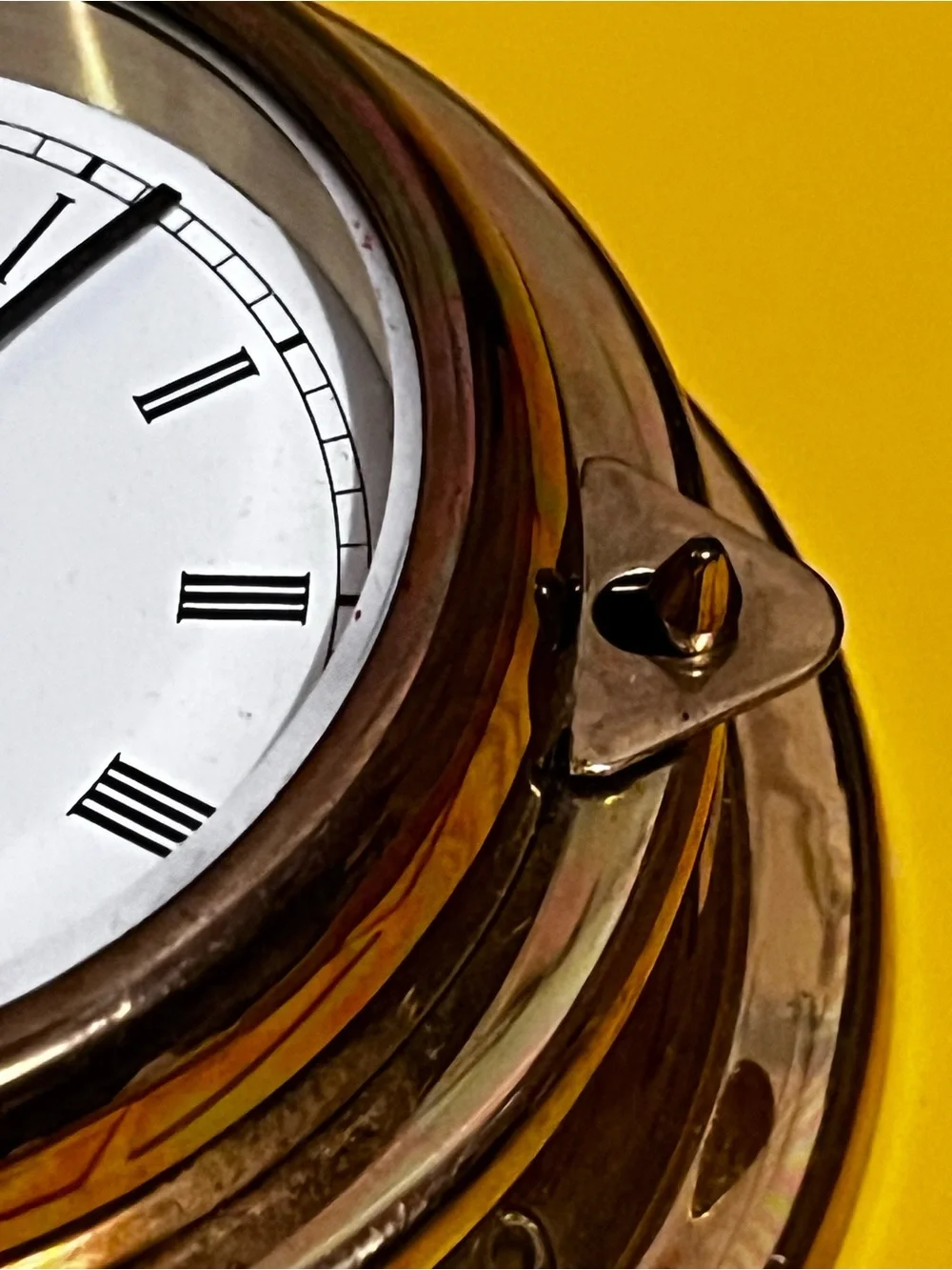 Vintage small Brass Clock - Gold